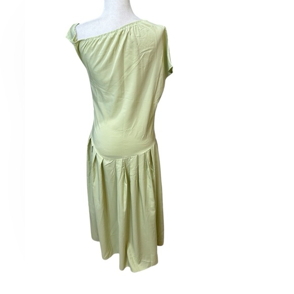 LEMALAYA Elegant one-shoulder Asymmetrical Dress Light Green Size XL - Picture 3 of 4